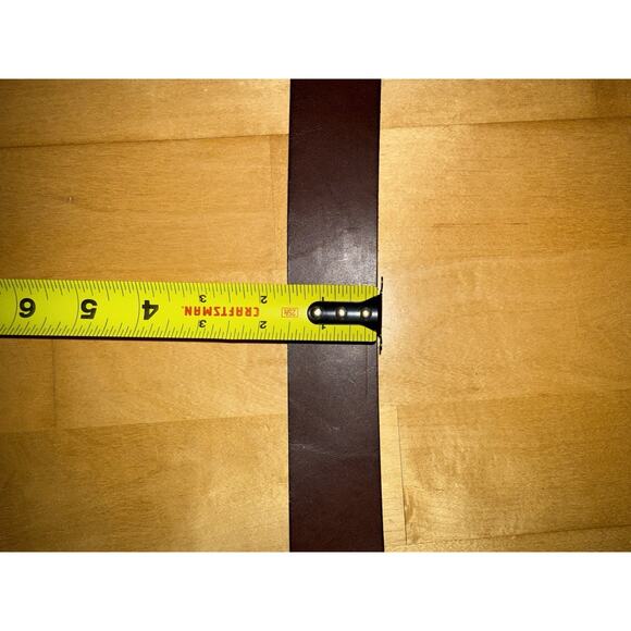 Polo by Ralph Lauren Brown Leather Belt with Engraved Gold Buckle main image 6
